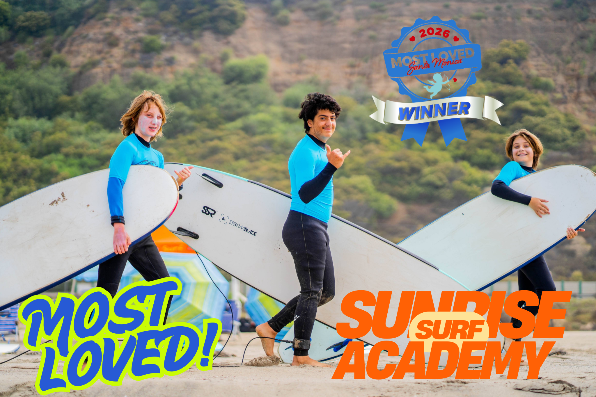 Sunrise Surf Academy Wins Most Loved 2026 | Santa Monica Daily Press cover